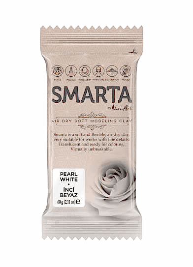 SMARTA HAVAYLA KURUYAN MODELLEME HAMURU METALİK BEYAZ İNCİ 60GR