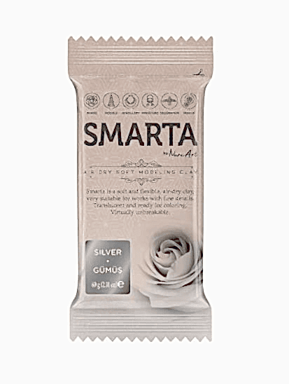 SMARTA HAVAYLA KURUYAN MODELLEME HAMURU METALİK GÜMÜŞ 60GR
