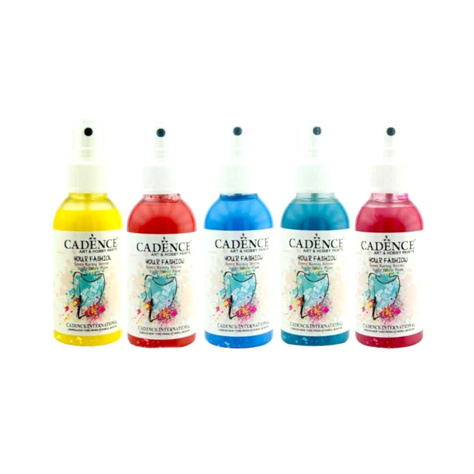 CADENCE SPREY KUMAŞ BOYASI 100ML 5Lİ SET