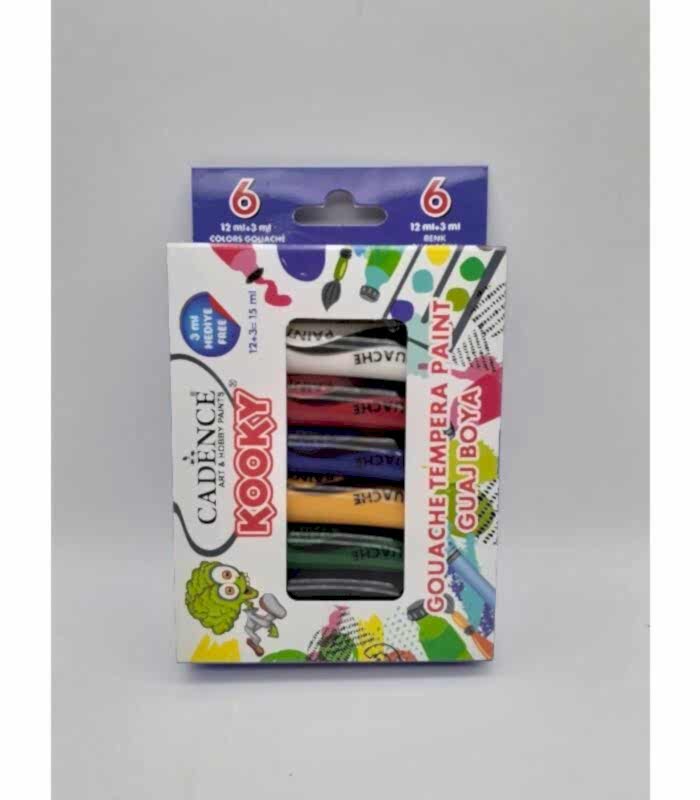 CADENCE KOOKY GUAJ BOYA ( TEMPERA ) 6'LI SET 15ML