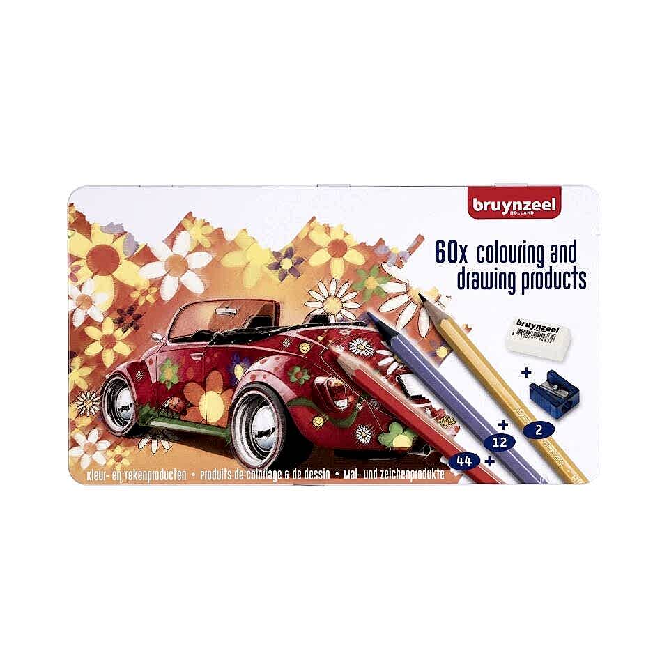 BRUYNZEEL 60'LI KURU KALEM BOYA SETİ