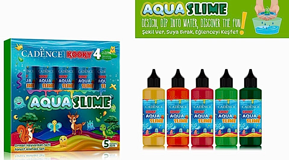 KOOKY AQUASLIME ORMAN HAYVANLARI SETİ 5X90ML