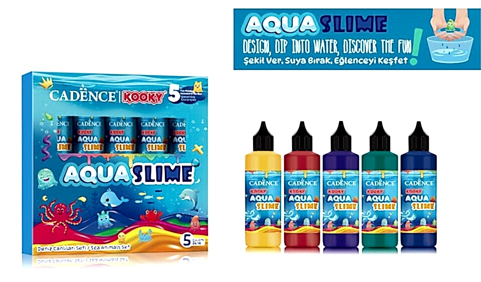 KOOKY AQUASLIME DENİZ CANLILARI SETİ 5X90ML