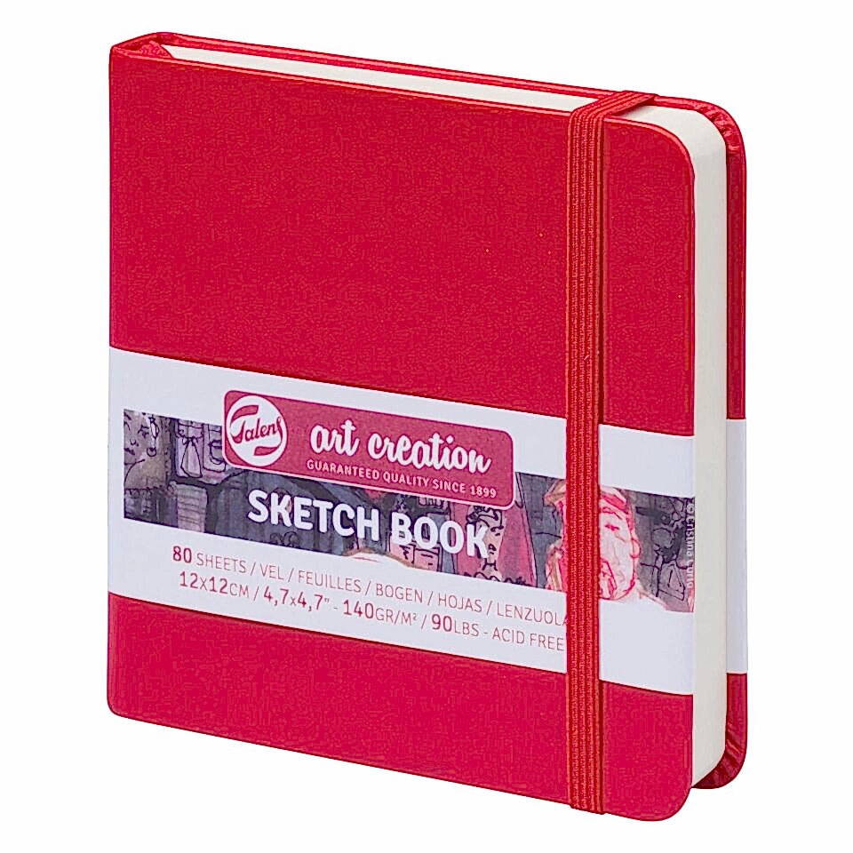TAC SK.BLCK RED 12X12 140G SKETCHBOOK