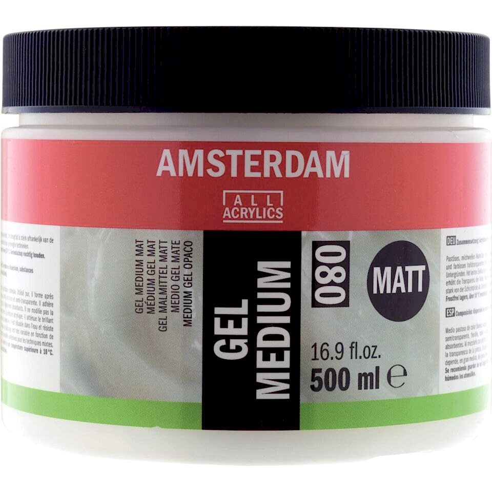 AMSTERDAM GEL MEDIUM MATT 080 500ML
