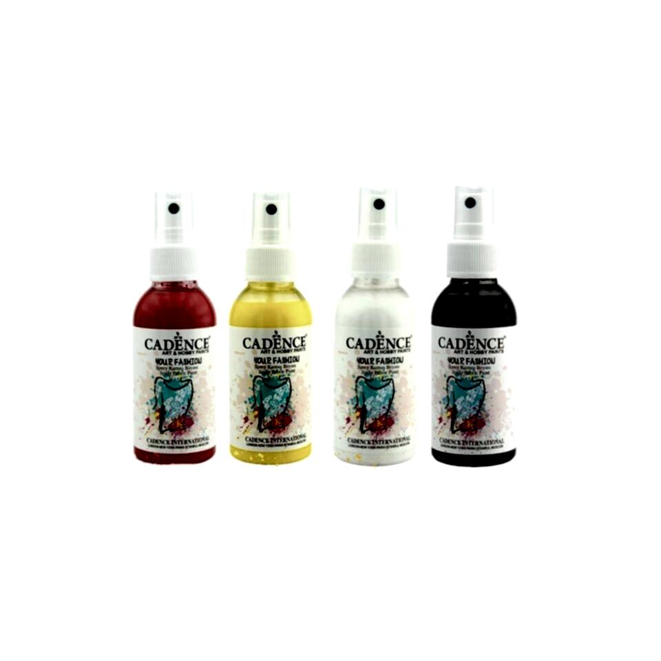 CADENCE SPREY KUMAŞ BOYASI 100ML 4LÜ SET