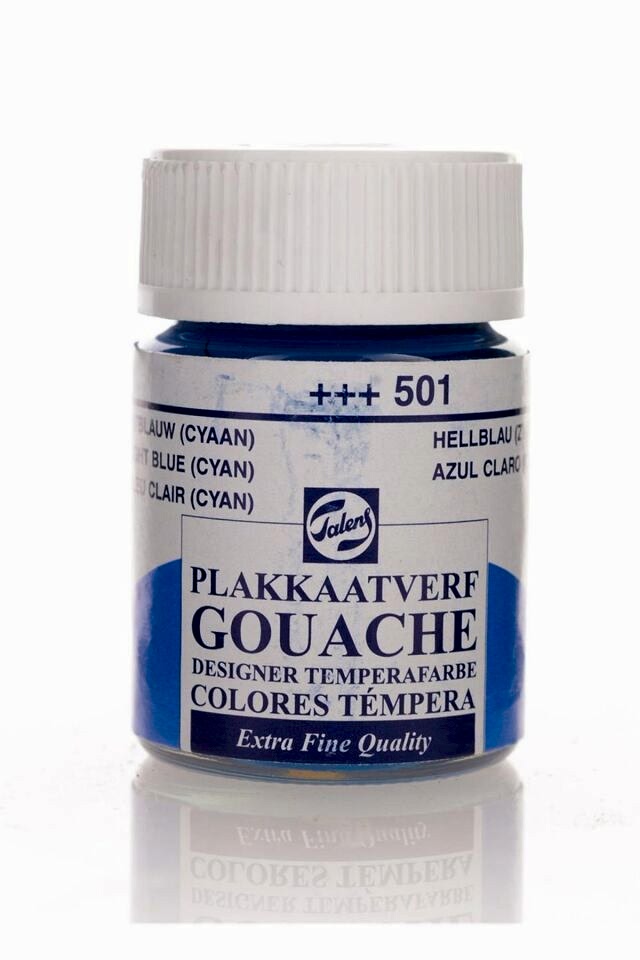 TALENS GOUACHE JAR 16ML LIGHT BLUE CYAN