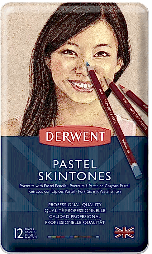 DERWENT PASTEL PENCIL SKINTONES 12'Lİ METAL KUTU (TEN RENKLERİ İÇERİR)