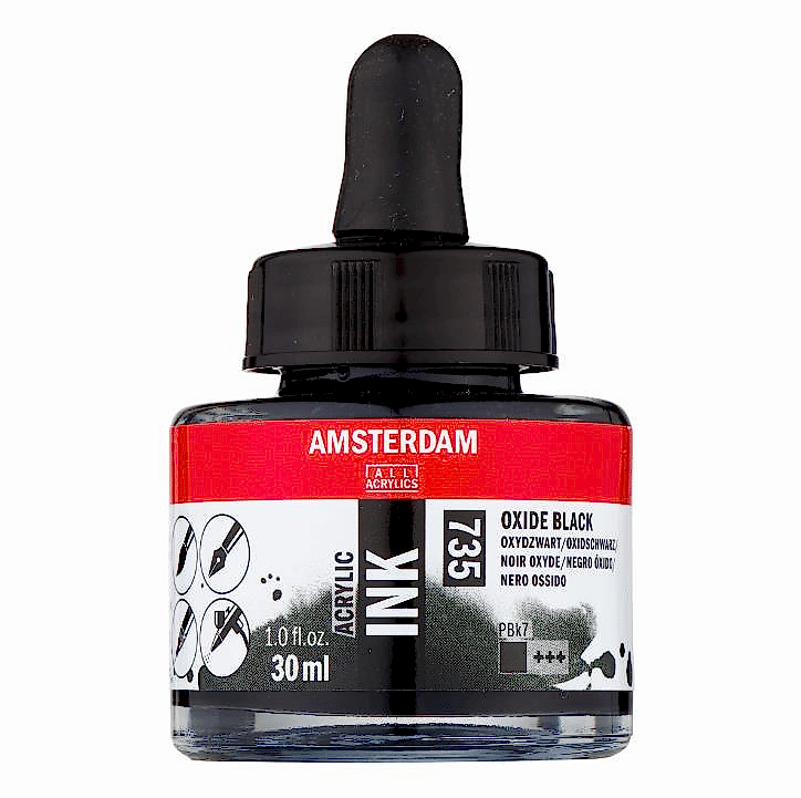 AMSTERDAM AKRİLİK MÜREKKEP 30 ML OXIDE BLACK
