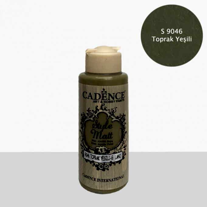 STYLE MAT AKRİLİK BOYA S-9046 TOPRAK YEŞİL 120ML